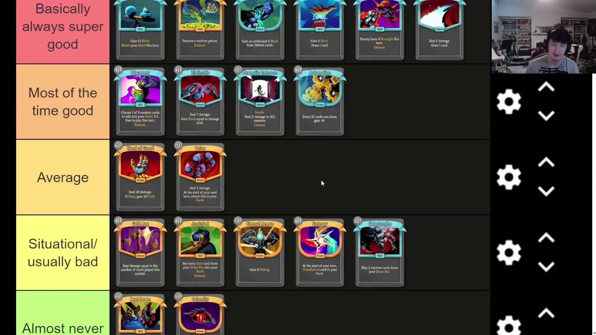 Slay the Spire 2 colorless card tier list footage