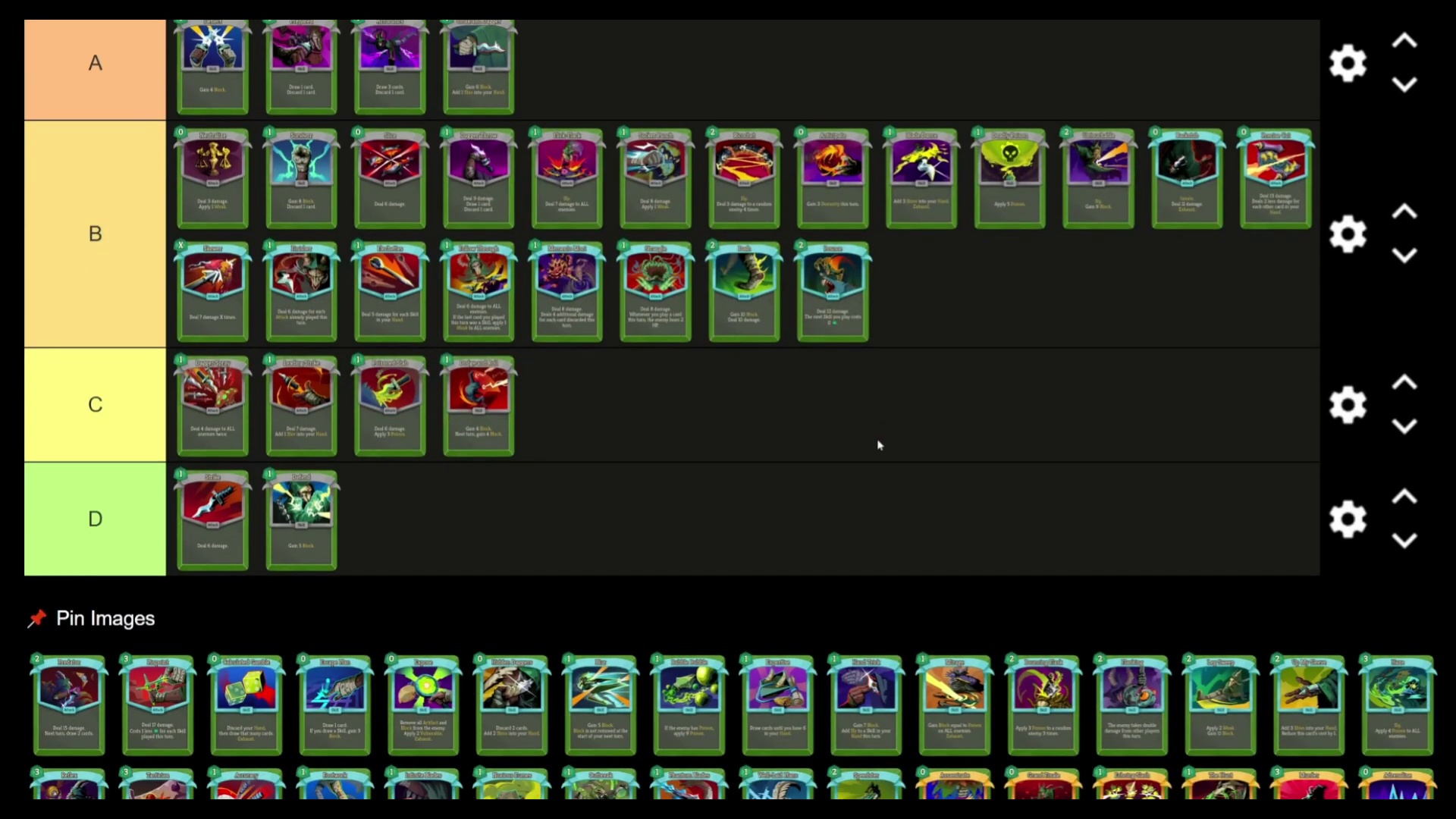 Every Silent Card Ranked gameplay source still